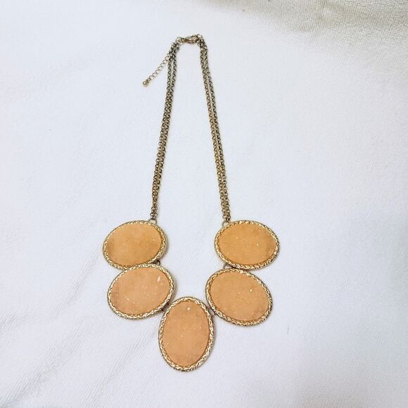 Vintage Women's Faux CRYSTALS Necklace Palm Springs REGENCY Eccentric Modern - Picture 5 of 10